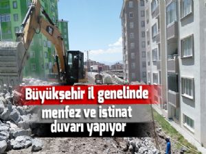 Büyükşehir il genelinde menfez ve istinat duvarı yapıyor