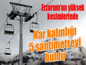 Kentin yüksek kesimlerde kar kalınlığı 5 santimetreyi buldu