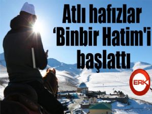 Erzurum'da atlı hafızlar '1001 Hatim' duasına başladı