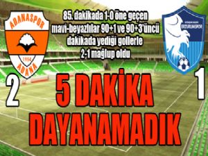 Adanaspor: 2 - Büyükşehir Belediye Erzurumspor: 1