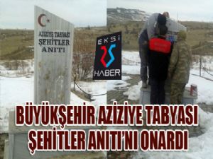 Büyükşehir Belediyesi Aziziye Tabyası Şehitler Anıtı'nı onardı...