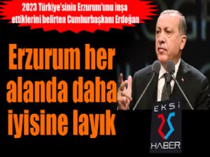 Cumhurbaşkanı Erdoğan: Erzurum her alanda en iyisine layık...
