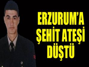 Erzurum'a şehit ateşi düştü...