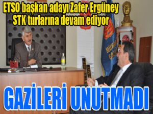 ETSO Başkan adayı Zafer Ergüney, Muharip Gaziler Derneği'ni ziyaret etti...