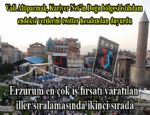Erzurum en çok iş fırsatı yaratılan iller sıralamasında ikinci sırada...