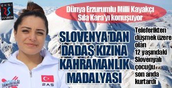 Slovenya’dan Erzurumlu Milli kayakçıya kahramanlık madalyası