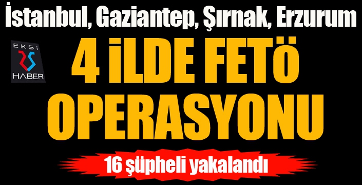 4 ilde FETÖ operasyonu: 16 gözaltı