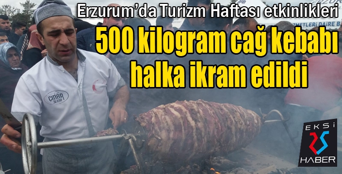 500 kilogram cağ kebabı halka ikram edildi...