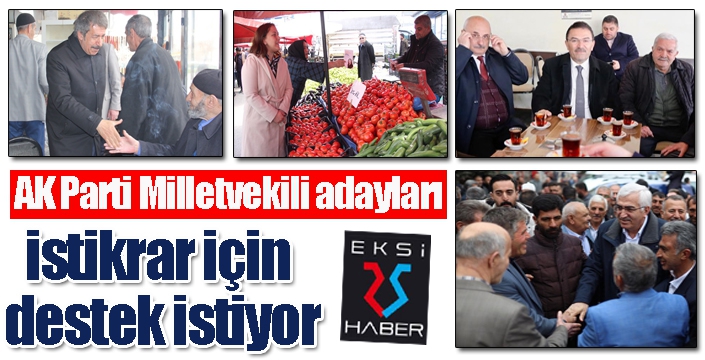 AK Parti Milletvekili adayları kapı kapı dolaşıyor, vatandaştan istikrar için destek istiyor