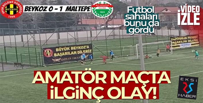 Amatör maçta ilginç olay: Top toplayıcı çocuk golü kurtardı!