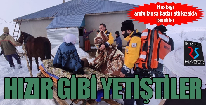 Ambulansa kadar kızakla taşıyıp hastaneye yetiştirdiler