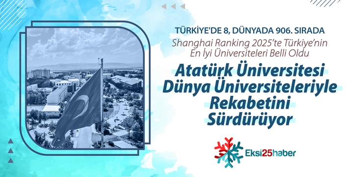 ATATÜRK ÜNİVERSİTESİ DÜNYA ÜNİVERSİTELERİYLE REKABETİNİ SÜRDÜRÜYOR