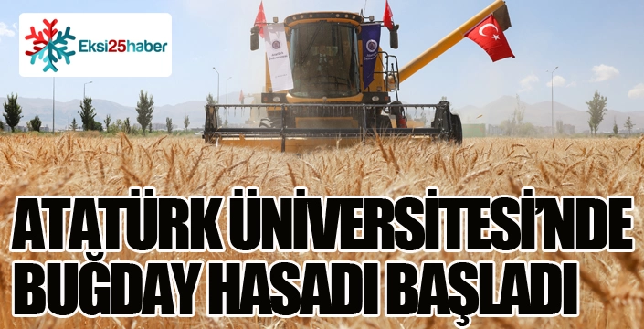 ATATÜRK ÜNİVERSİTESİNDE BUĞDAY HASADI BAŞLADI
