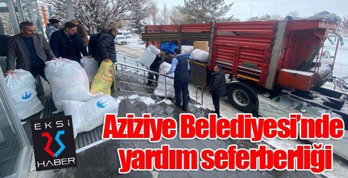 Aziziye Belediyesi’nde yardım seferberliği