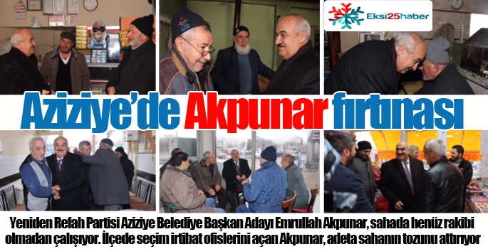 Aziziye'de Akpunar fırtınası...
