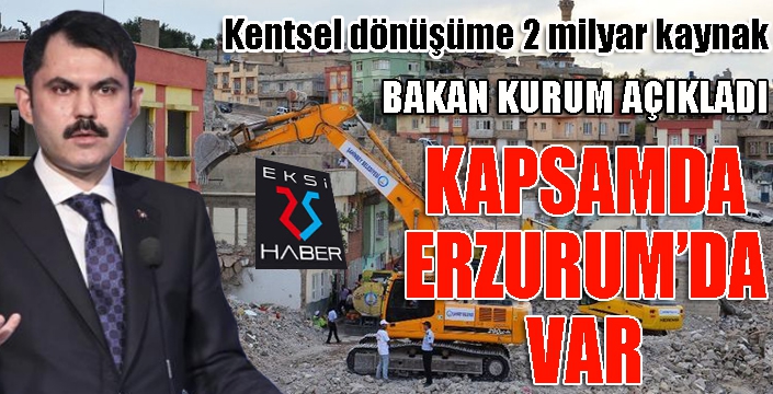 Bakan Kurum: Kentsel dönüşüm proje özel hesabına 2 milyar lira kaynak aktarıldı