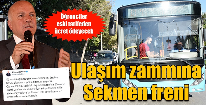 Başkan Sekmen'den öğrencilere müjde