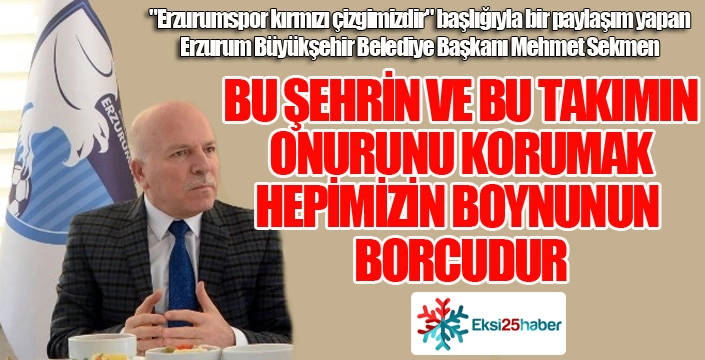 Başkan Sekmen; 