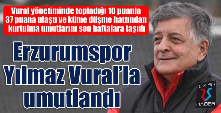 BB Erzurumspor, Yılmaz Vural’la umutlandı