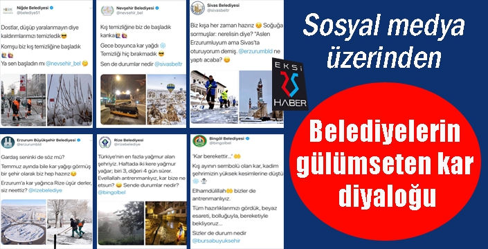 Belediyelerin gülümseten kar diyaloğu