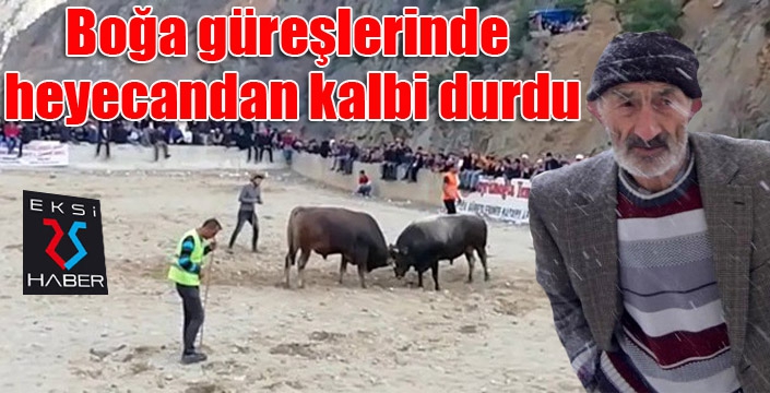 Boğa güreşlerinde heyecandan kalbi durdu