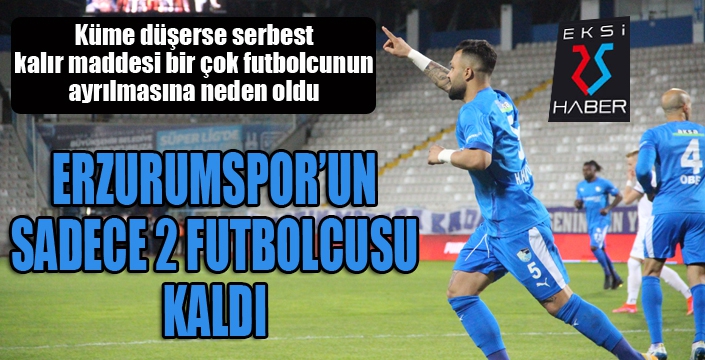  Bu madde Erzurumspor’un başına bela oldu... Sadece 2 futbolcusu kaldı