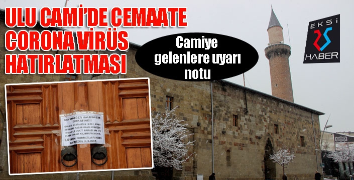 Camilerde cemaate Corona Virüs hatırlatması...