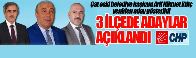 CHP’de 3 ilçe adayı belli oldu… Arif Hikmet Kılıç yeniden aday