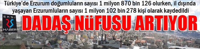 Dadaş nüfusu artıyor...