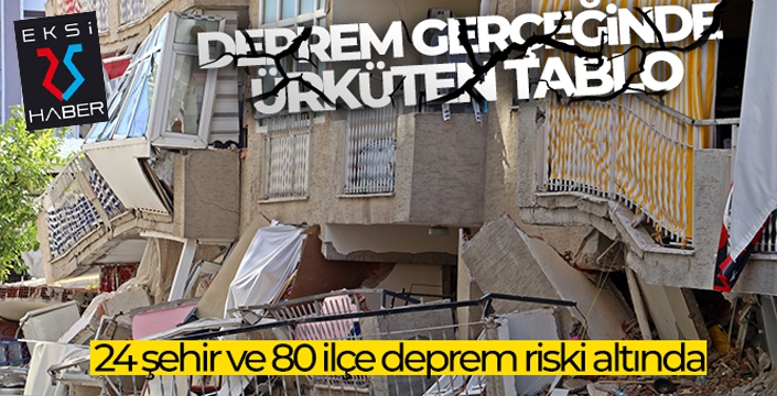 Deprem gerçeğinde ürküten tablo: 24 şehir ve 80 ilçe deprem riski altında