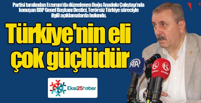 Destici, terörsüz Türkiye sürecini değerlendirdi...