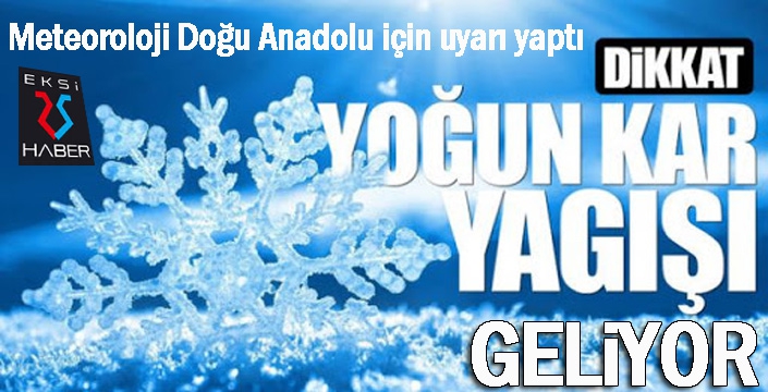 Doğu Anadolu Bölgesinde kar yağışı bekleniyor