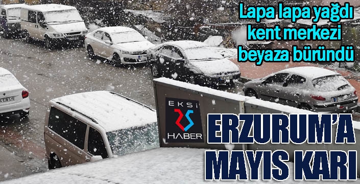 Erzurum'a Mayıs karı...