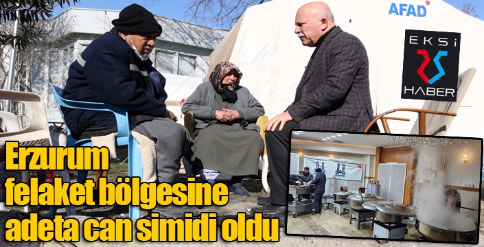Erzurum Büyükşehir felaket bölgesinde depremin yaralarını sarıyor