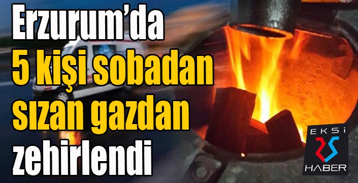 Erzurum’da 5 kişi sobadan sızan gazdan zehirlendi