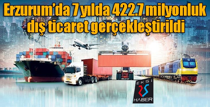 Erzurum’da 7 yılda 422.7 milyonluk dış ticaret gerçekleştirildi