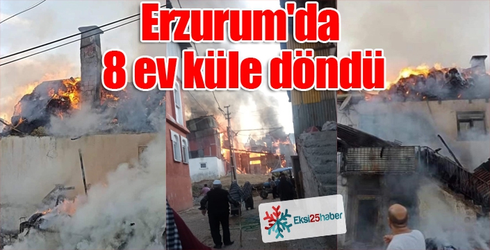 Erzurum'da 8 ev küle döndü...