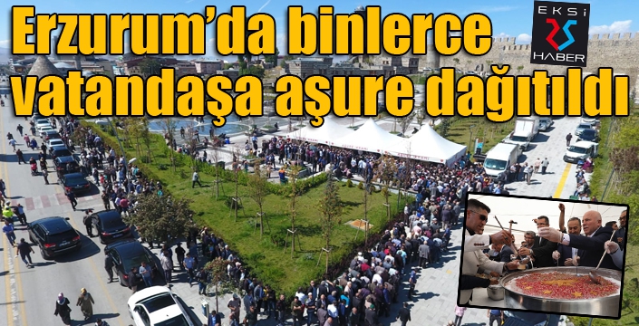 Erzurum’da binlerce vatandaşa aşure dağıtıldı