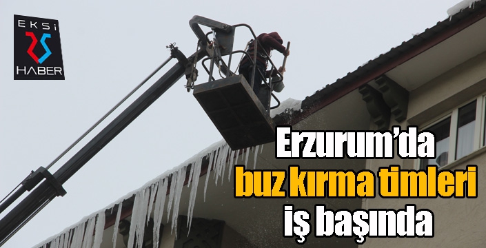 Erzurum’da buz kırma timleri iş başında