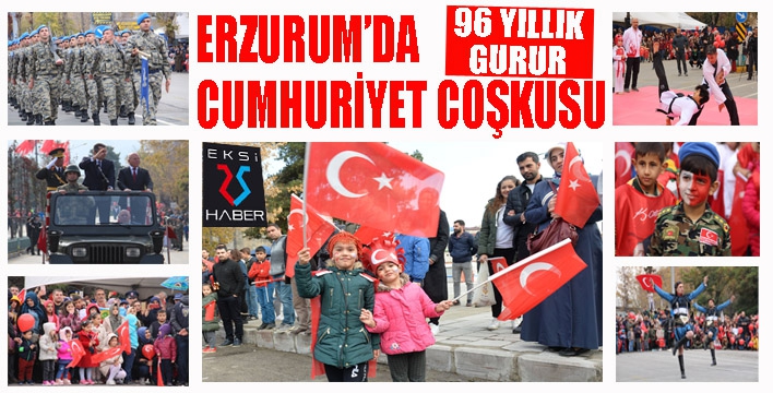 Erzurum’da cumhuriyet coşkusu