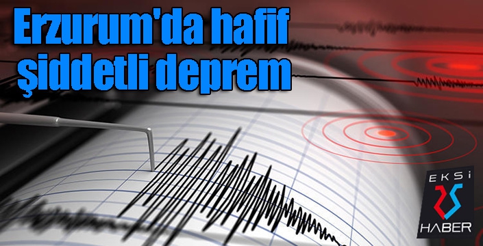 Erzurum'da hafif şiddetli deprem