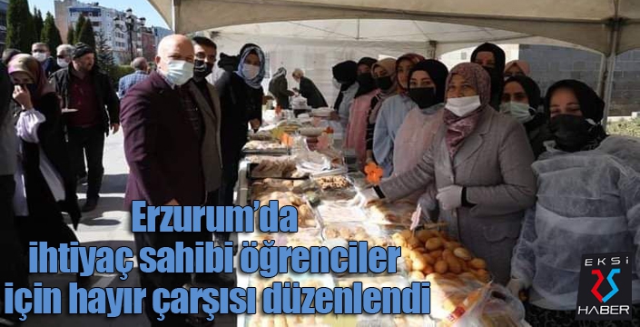 Erzurum’da ihtiyaç sahibi öğrenciler için hayır çarşısı düzenlendi