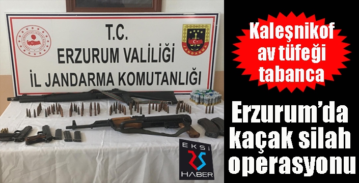 Erzurum’da kaçak silah operasyonu