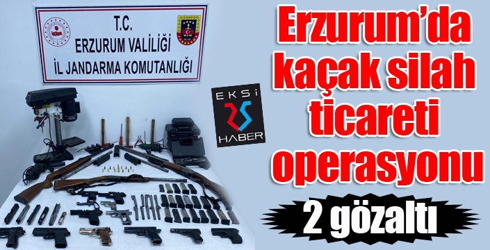 Erzurum’da kaçak silah ticareti operasyonu: 2 gözaltı