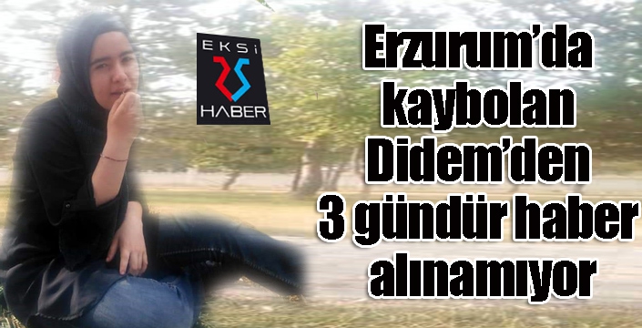 Erzurum’da kaybolan Didem’den 3 gündür haber alınamıyor