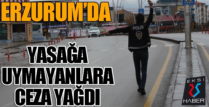 Erzurum’da kısıtlamaya uymayanlara ceza yağdı