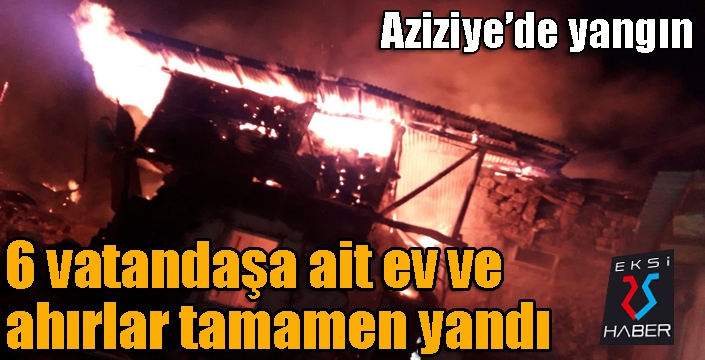 Erzurum’da korkutan yangın... Çok sayıda ev ve ahır yandı