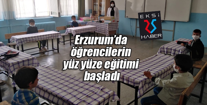 Erzurum’da öğrencilerin yüz yüze eğitimi başladı