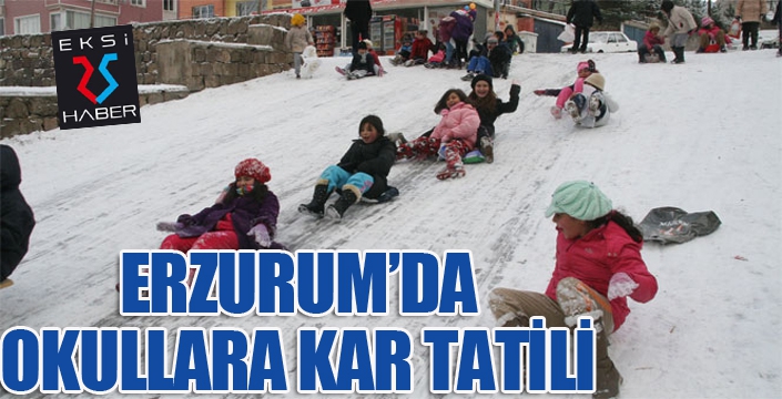 Erzurum’da okullara kar tatili