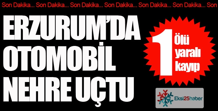Erzurum'da otomobil nehre uçtu... 1 ölü, 1 yaralı, 1 kayıp...